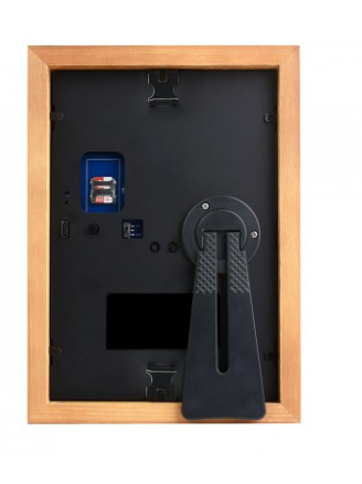 7.3inch E6 Full Color E-Paper With Solid Wood Photo Frame, Ultra-long Standby, 800 × 480 Resolution, without 3.7V Lithium battery + Button cell