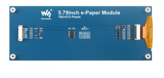 5.79inch e-Paper display (G), e-ink display, 792x272, Red/Yellow/Black/White, SPI Interface,with driver board