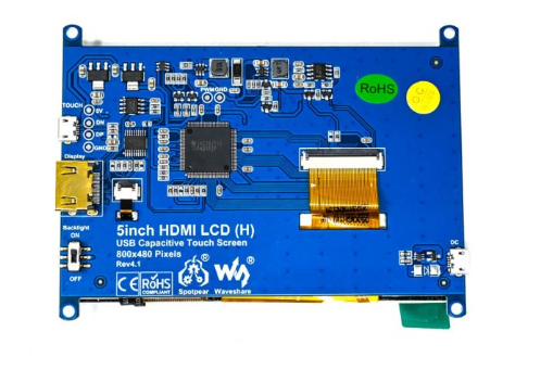 5inch Capacitive Touch Screen LCD (H) 800x480, HDMI SKU:20109