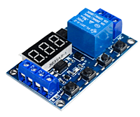 6-30V 1-Channel Power Relay Module with Adjustable Timing Cycle