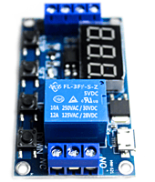 6-30V 1-Channel Power Relay Module with Adjustable Timing Cycle