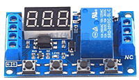 6-30V 1-Channel Power Relay Module with Adjustable Timing Cycle