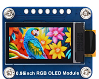 0.96inch RGB OLED Display Module, 64×128 Resolution, 65K Colors, SPI Interface