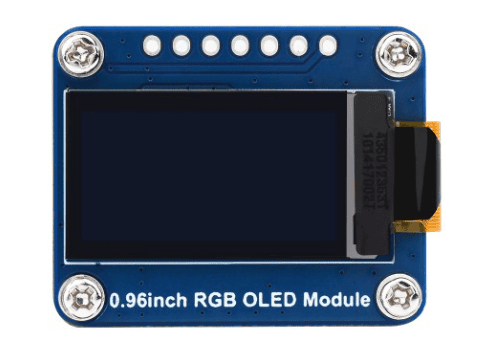 0.96inch RGB OLED Display Module, 64×128 Resolution, 65K Colors, SPI Interface