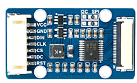 1.51inch Transparent OLED, 128×64 Resolution, SPI/I2C Interfaces, light blue color display
