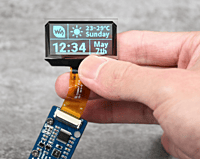 1.51inch Transparent OLED, 128×64 Resolution, SPI/I2C Interfaces, light blue color display