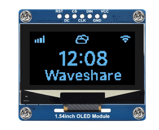 1.54inch OLED Display Module, 128×64 Resolution, SPI / I2C Communication-WHITE