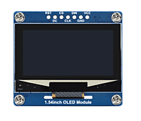 1.54inch OLED Display Module, 128×64 Resolution, SPI / I2C Communication-BLUE