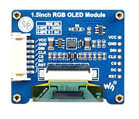 1.5inch RGB OLED Display Module, 65K RGB Colors, 128×128, SPI