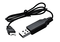 Black 3.7V LiPo battery USB charger cable for RC drones