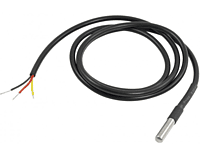 DS18B20 Water Proof Temperature Probe - Black (1m) Original Chip
