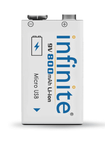 ENVIE 9V Li-Ion 900mAh rechargeable battery