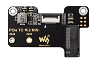 Waveshare PCIe To M.2 Mini Adapter for Raspberry Pi 5, Supports NVMe Protocol M.2 Solid State Drive, Highspeed Reading/Writing, Raspberry Pi 5 NVMe HAT