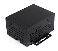 Waveshare Industrial Grade Metal Case (D) for Raspberry Pi 5, Larger Internal Space, Supports Installing Official Cooling Fan And Various HATs, Wallmount and Rail-mount Support