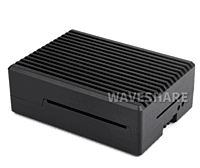 Waveshare Aluminum StripeGrooved Case For Raspberry Pi 5, Built-InCooling Fan And Heatsink Pillars