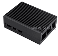 Waveshare Aluminum StripeGrooved Case For Raspberry Pi 5, Built-InCooling Fan And Heatsink Pillars