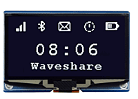 Waveshare 2.42inch OLEDDisplay Module(C), 128×64 Resolution, SPI/ I2C Communication Yellow Display