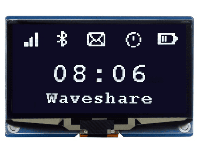 Waveshare 2.42inch OLEDDisplay Module(C), 128×64 Resolution, SPI/ I2C Communication Yellow Display