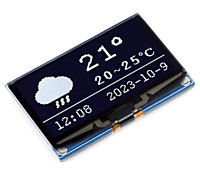 Waveshare 2.42inch OLEDDisplay Module(C), 128×64 Resolution, SPI/ I2C Communication Yellow Display