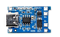 TP4056 Adjustable 1A Li-ion lithium Battery Charging Module with Overcurrent Protection – Type C Port or 5V DC Point for Input power, Output : 4.5-5.5V, Full charge voltage: 4.2V