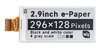 296x128, 2.9inch E-Ink raw display panel