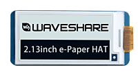250x122, 2.13inch E-Ink display HAT for Raspberry Pi