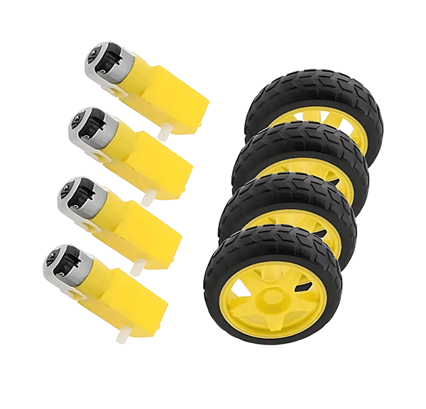 BO Motor Straight set of 4 with wheels