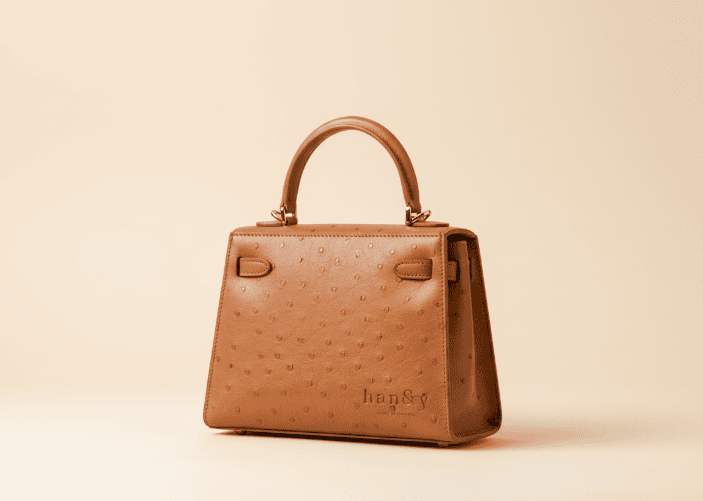 Ostrich Small Bag Tan