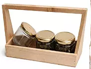 Wooden 3 Jar Display