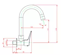 Aqua Deck Mounted Sink Cock