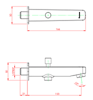 Aqua Wall Spout with Diverter