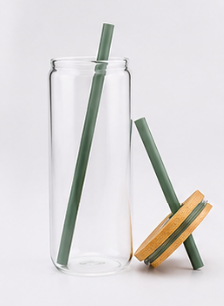 Glass Tumbler With Straw