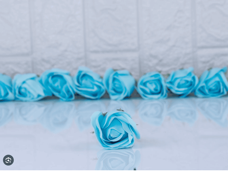 Artificial Rose Blue