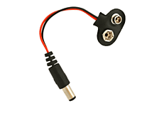 9V Battery Snap Connector with DC Jack (Male Barrel Plug, 5.5mm × 2.1mm) – Battery Connector Cap for Arduino & DIY Projects