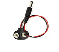 9V Battery Snap Connector with DC Jack (Male Barrel Plug, 5.5mm × 2.1mm) – Battery Connector Cap for Arduino & DIY Projects