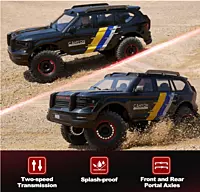 FMS Model 1: 10 Canyon RS Black 2 speed mechanical transmission and metal gears