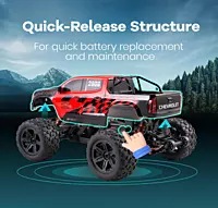 FMS Model 1: 10 Chevrolet Colorado 4x4 RS RED/BLACK quick release body detached from metal chassis