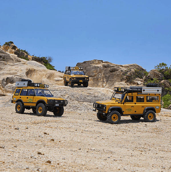 Remote DIG mechanism and 2-speed transmission setup on FMS FCX10 Range Rover RS Yellow