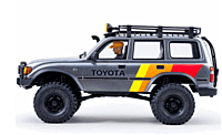 FMS Model 1:10 Toyota Land Cruiser 80 Grey side profile on trail
