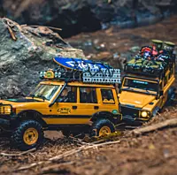 FMS Model 1: 24 Range Rover 1st- Generation RTR Yellow FCX24M steel C channel chassis frame rails