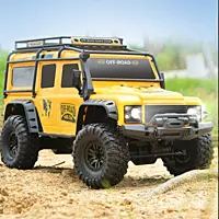 FMS Model 1:24 Land Rover Discovery Yellow FCX24M front three-quarter view