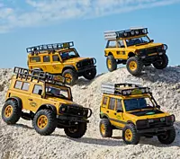 Rear spare tire and scale tail light detail on FMS Model 1:24 Land Rover Defender 90 RTR Yellow