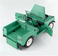 FMS Model 1: 10 Atlas 4x4 RS Blue front angle showing heavy-duty bumper and grille