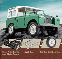 FMS Model 1: 10 Atlas 4x4 RS Blue oil-filled shock absorber articulation test
