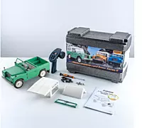 FMS Model 1: 10 Atlas 4x4 RS Blue side view showing portal axles and scale tires