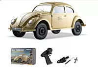 FMS Model 1:12 Kommandeurwagen Beetle RTR Yellow front view with headlights