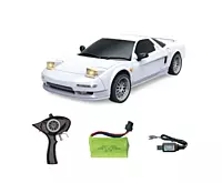 LDRC Model A02W LRC-RCC-2305 1/18 NSX RC drift car front view with pop-up LED lights open