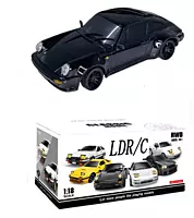 LDRC Model A98 performing an indoor desktop drift angle with gyro stabilization active