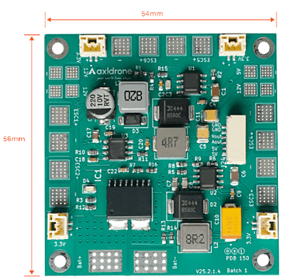 Axldrone PDB 80A power distribution board with telemetry sensor Axldrone PDB 80A power distribution board with telemetry sensor