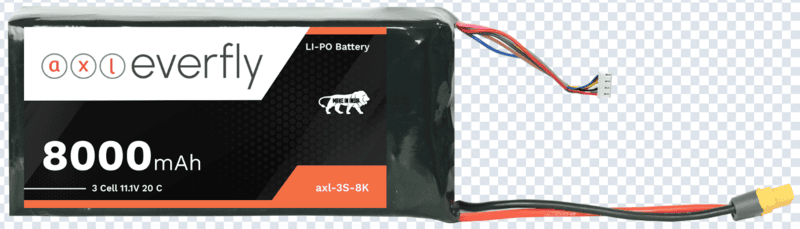 axl everfly 8000 mAh 3S LiPo drone battery with XT60 connector axl everfly 8000 mAh 3S LiPo drone battery with XT60 connector